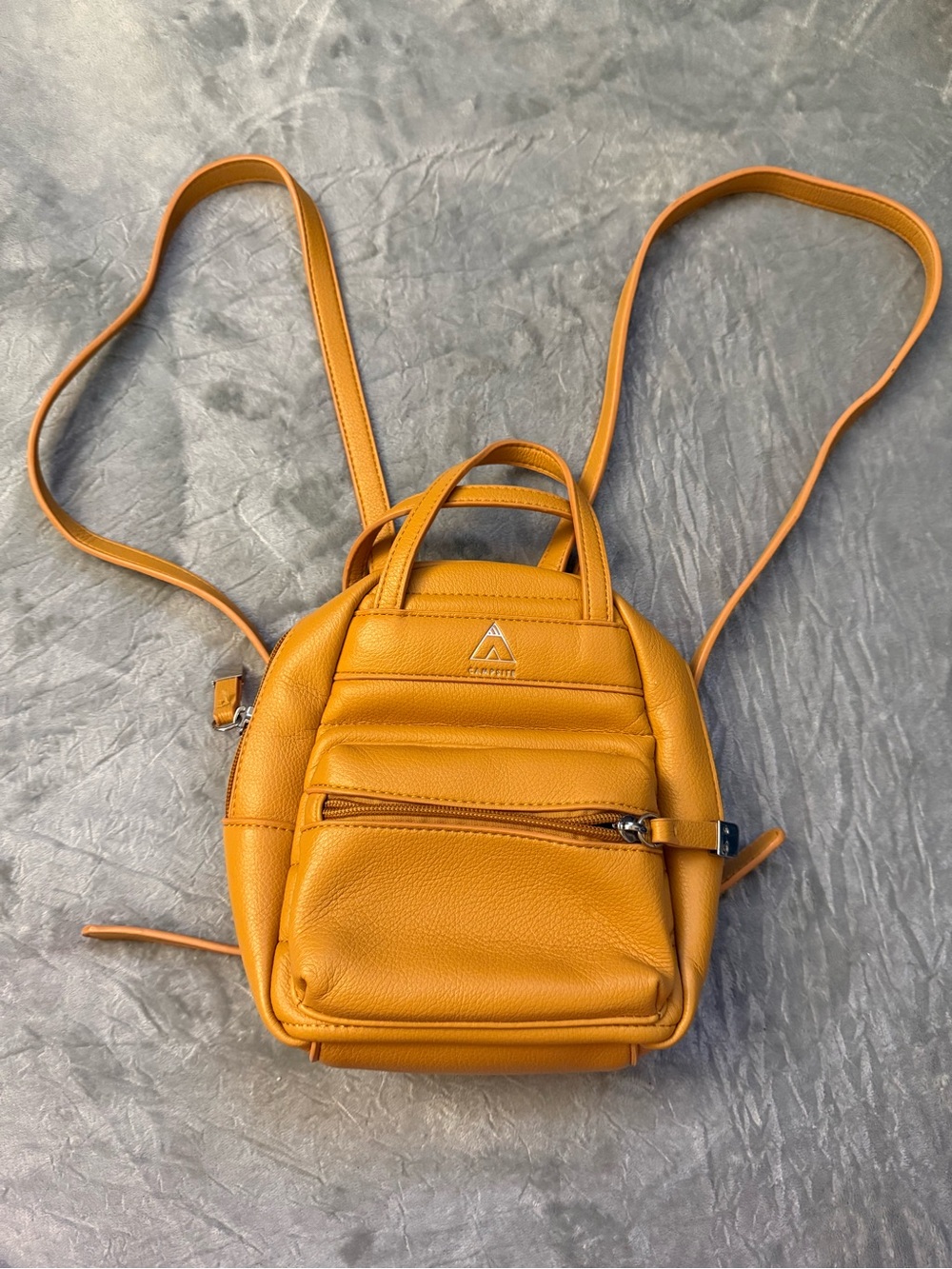 Campsite Mustard Yellow Mini Backpack - Women's Casual Crossbody Bag